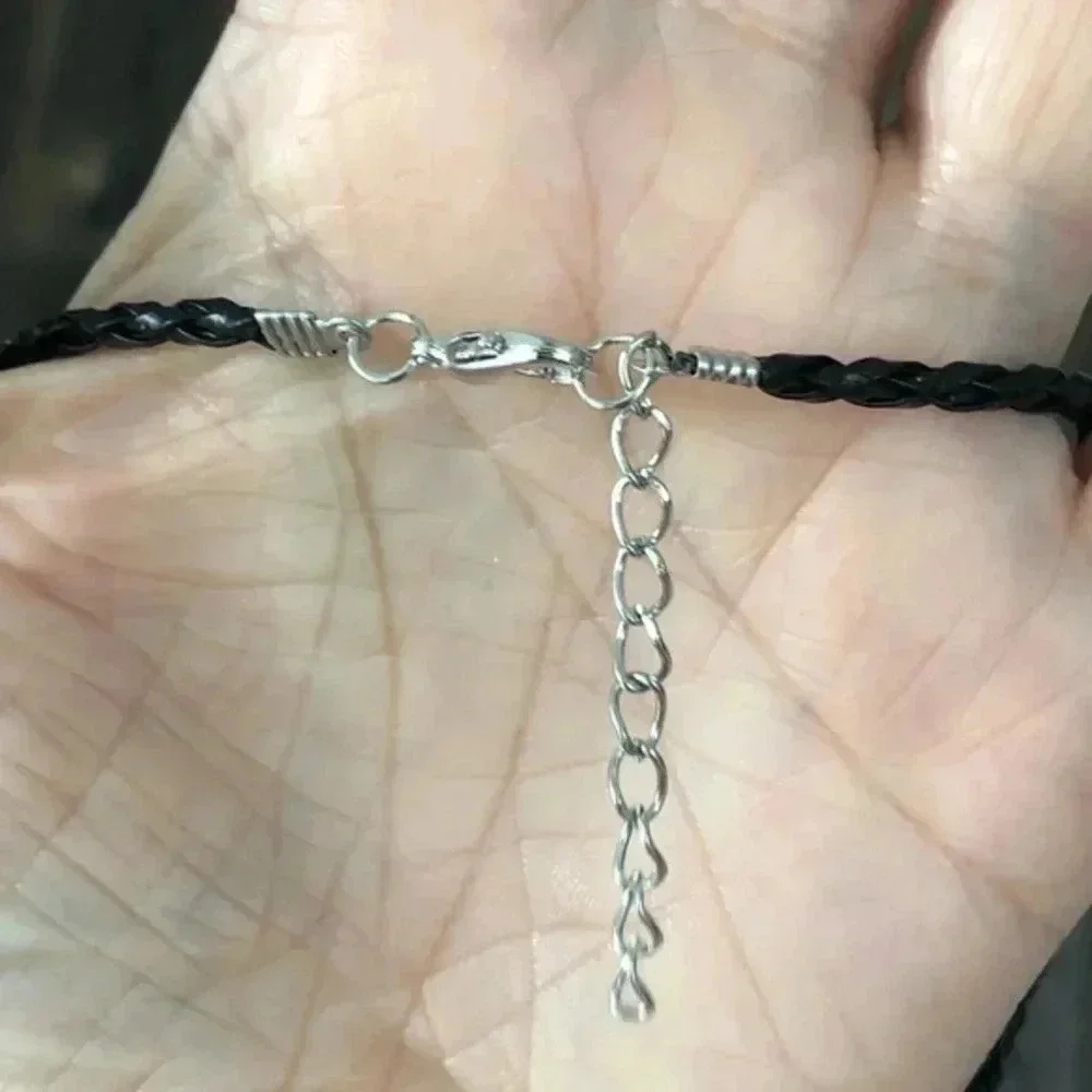 3 for $25/ Ethnic Native Style Raven Skull Silver & Black Necklace NWT
